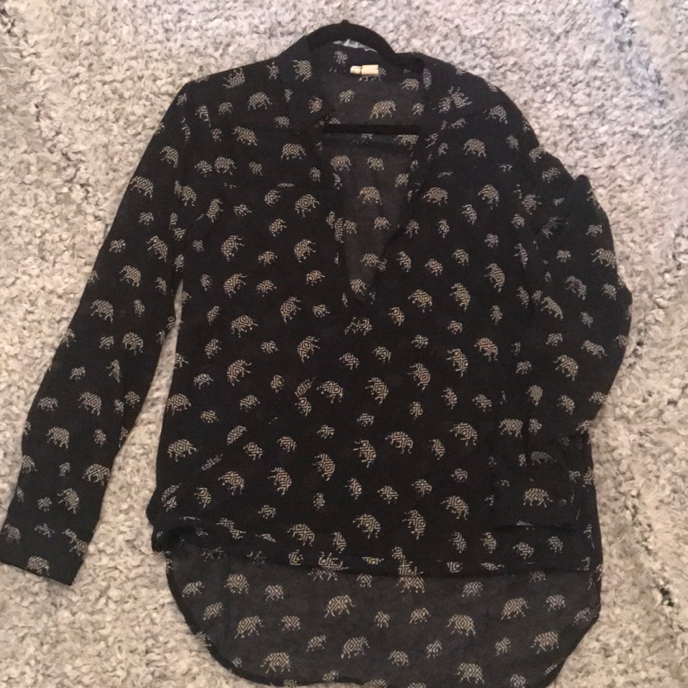Cross body elephant blouse